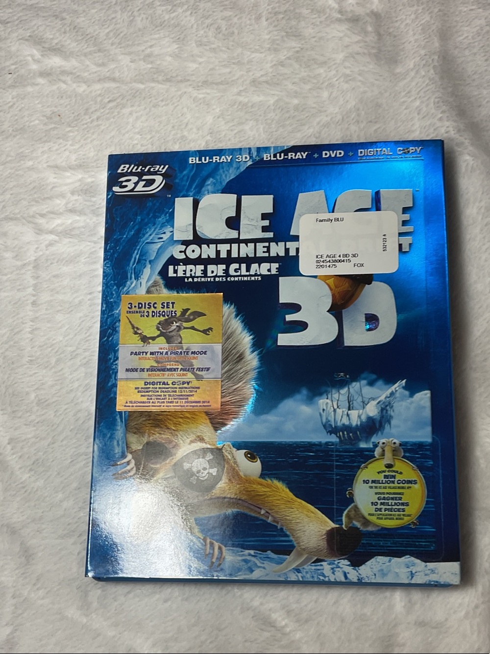 Ice Age: Continental Drift 3D Blu-ray